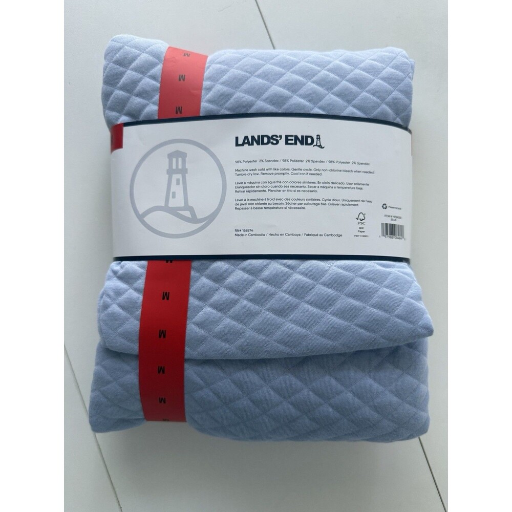 Lands End Women's Quilted Lounge Set Super SOFT Blue M With Tags - Picture 7 of 14